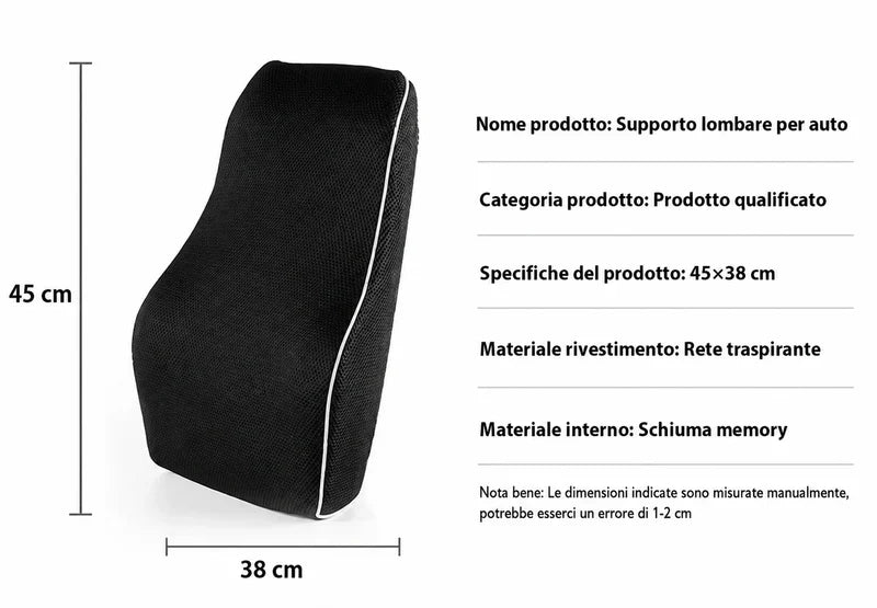 Cuscino Lombare Memory Foam Antidolore