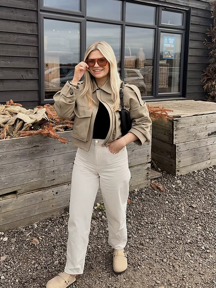 Giacca Cropped Utility Paris Chic