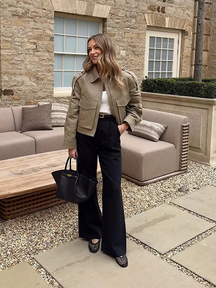 Giacca Cropped Utility Paris Chic